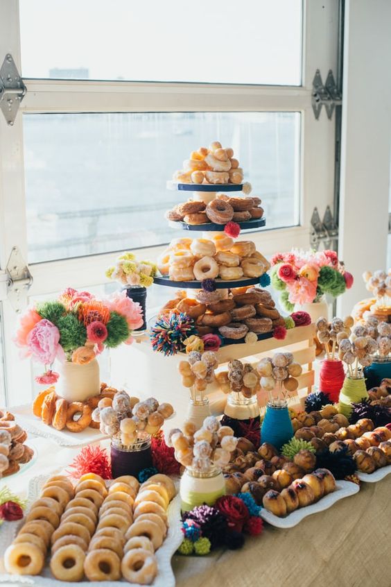 You HAVE To See The 20 Adorable Wedding Donut Bar Ideas Roses & Rings