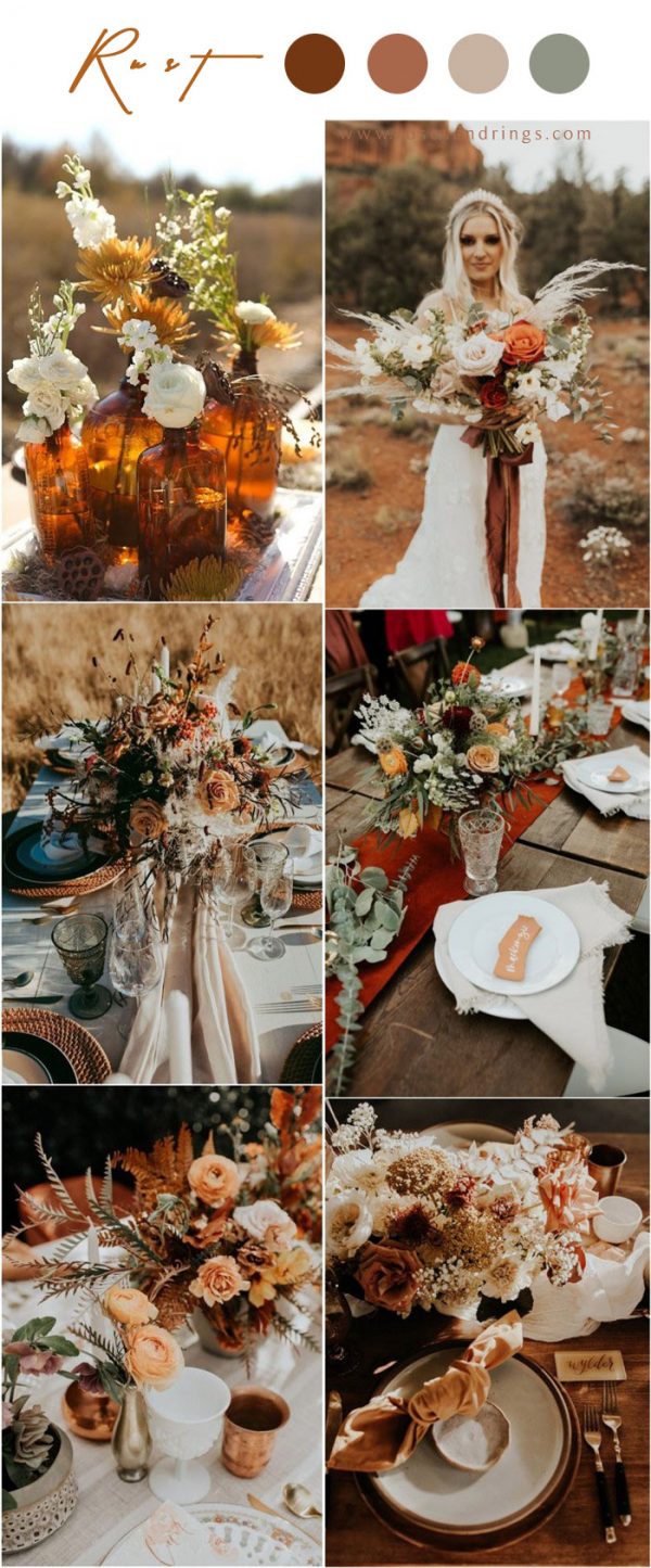 Top Rust Terracotta Wedding Colors For Fall Wedding