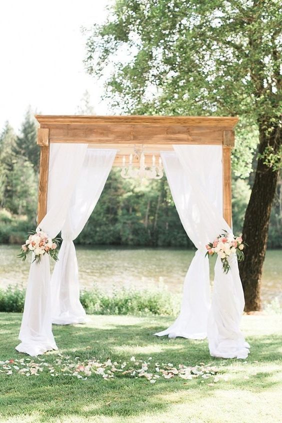 20 Best Floral and Fabric Wedding Arches on Pinterest | Roses & Rings
