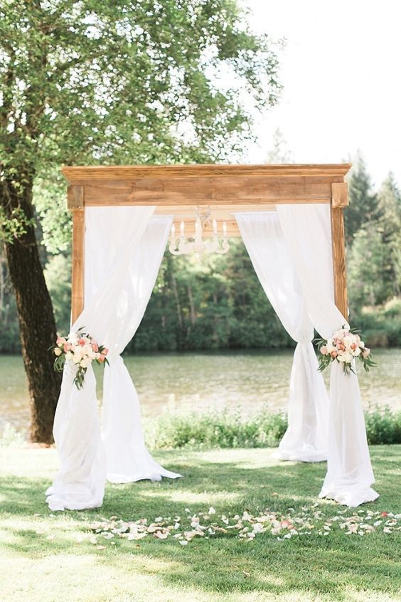 20 Best Floral and Fabric Wedding Arches on Pinterest | Roses & Rings