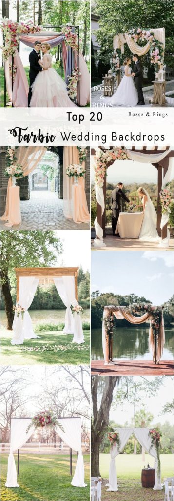 20 Best Floral And Fabric Wedding Arches 2024 Roses Rings   Draped Wedding Canopy And Backdrop Ideas 357x1024 