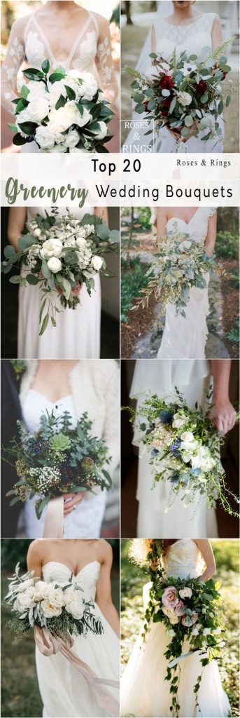 20 Best Greenery Wedding Bouquets | Roses & Rings