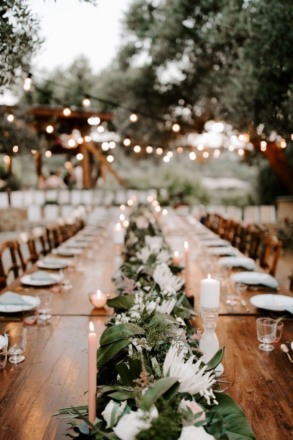 20 Lush Wedding Garland Runner Ideas for Your Reception Tables