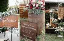 60 Best Wedding Welcome Signs 2024 Roses Rings   Rustic Wedding Welcome Signs 210x136 