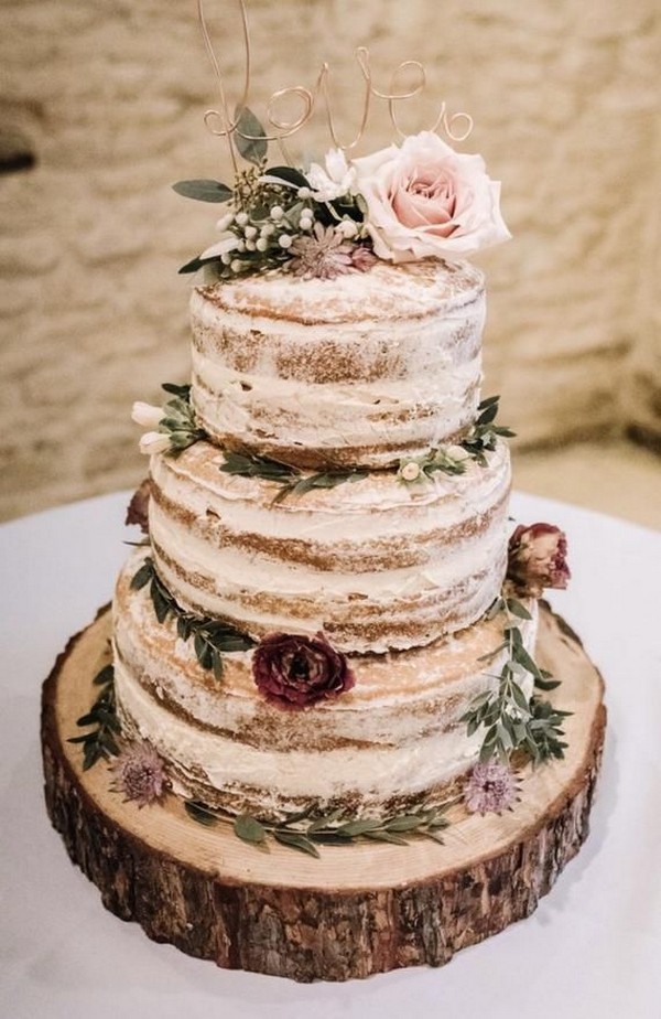 Rustic & Buttercream Wedding Cakes - Design 17 - Just Temptations