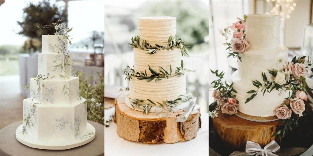 Two Tier White Wedding Cake | rededuct.com