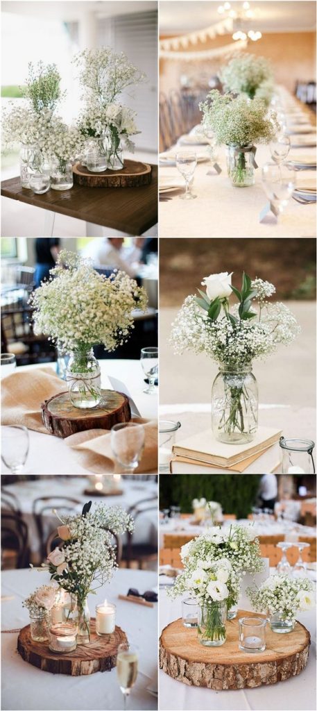 20 Save Money Baby’s Breath Wedding Centerpieces