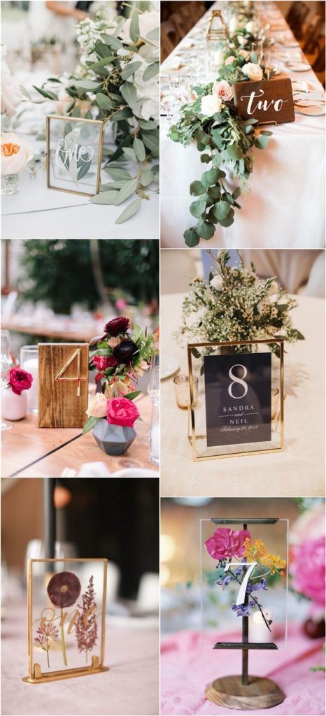 25 Chic Simple Wedding Table Number Ideas For 2024 