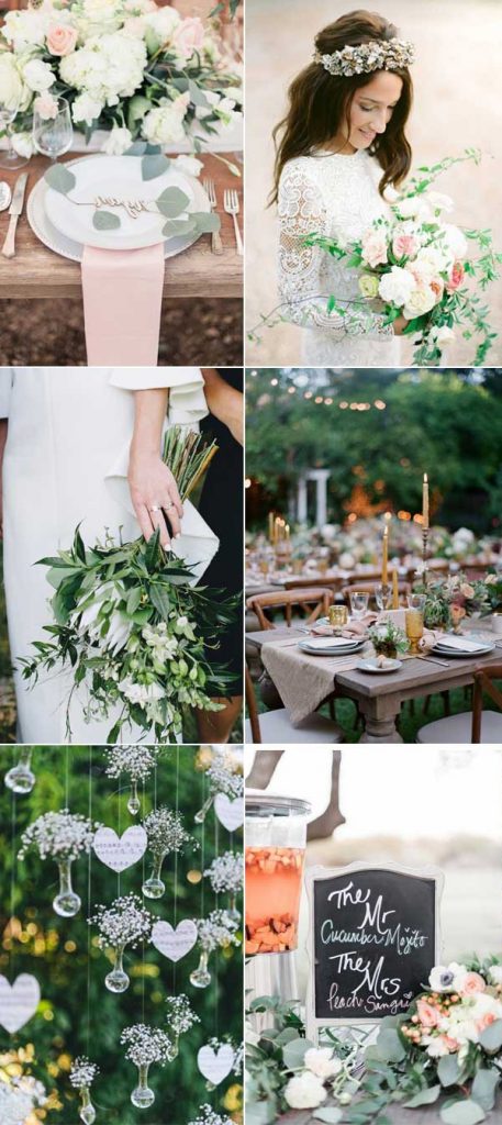 120 + Nature Green Leaf Wedding Color Ideas | Roses & Rings