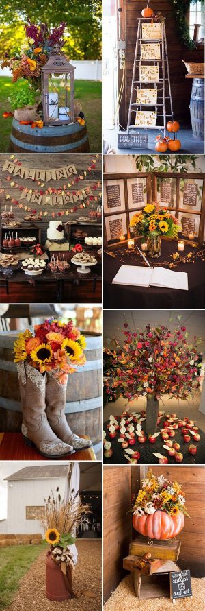 50 Fall Wedding Ideas For Autumn Wedding 2024   Creative And Pretty Fall Wedding Reception Decoration Ideas 300x891 