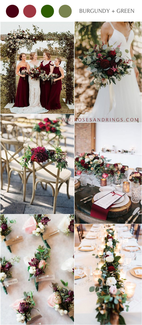 Top 20 Burgundy Wedding Color Ideas for 2024 | Roses & Rings