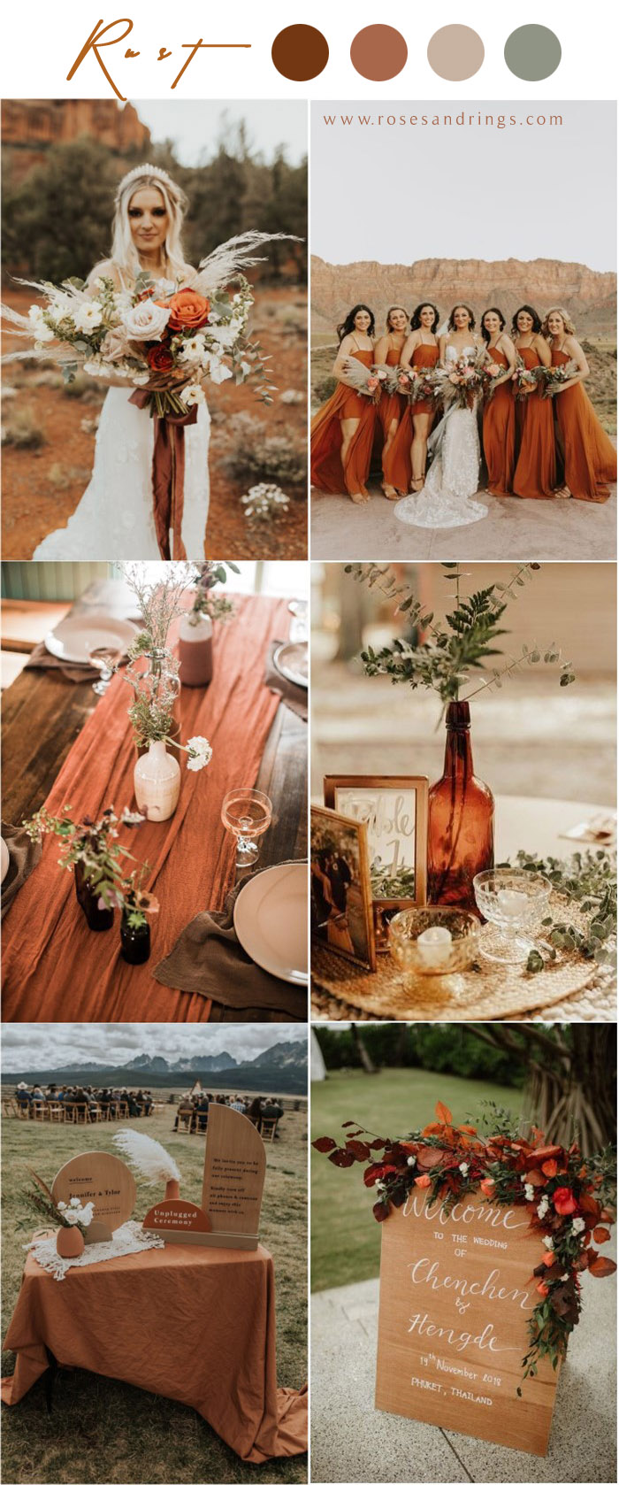 Top10 Rust Terracotta Wedding Colors for Fall Wedding 2024