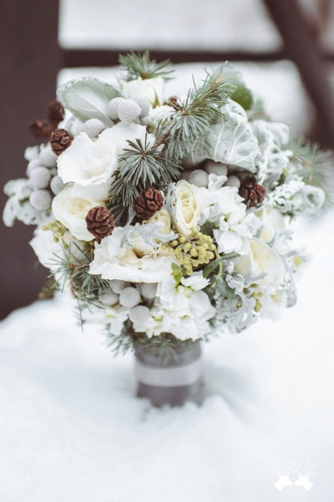 30 Chic Winter Wedding Bouquets For 2024 Roses Rings   Unique And Pretty Winter Wedding Bouquets Ideas 683x1024 