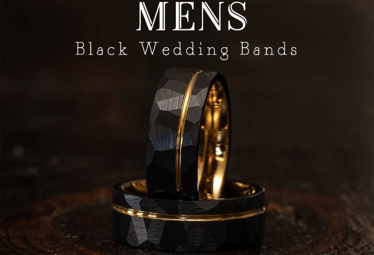 30 Modern Mens Black Wedding Bands For 2024 Roses Rings   Mens Black Wedding Band 768x523 